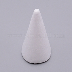 Modelage de mousse de polystyrène, bricolage décoration artisanat, cône, blanc, 67x144mm