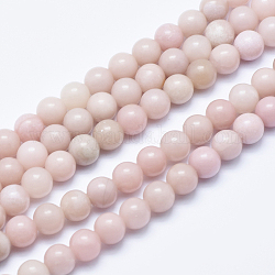 Chapelets de perles en opale rose naturelle, ronde, 8mm, Trou: 1mm, Environ 48 pcs/chapelet, 15.7 pouce (40 cm)