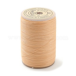 Ficelle ronde en fil de polyester ciré, cordon micro macramé, cordon torsadé, pour la couture de cuir, mocassin, 0.3~0.4mm, environ 174.98 yards (160 m)/rouleau