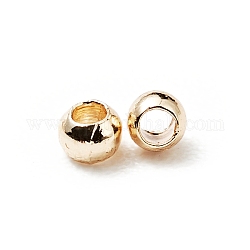 Brass Beads, Cadmium Free & Lead Free, Long-Lasting Plated, Rondelle, Golden, 1.5x1mm, Hole: 0.8mm