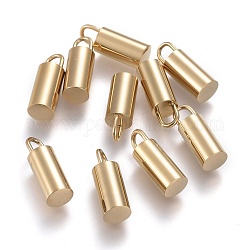 Placcatura ionica (ip) 304 ciondoli in acciaio inossidabile, blocco, oro, 16.5x6mm, Foro: 3x4 mm