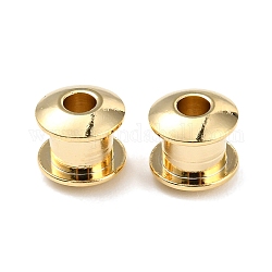 201 Stainless Steel Beads, Column, Real 18K Gold Plated, 7x6.5mm, Hole: 2.3mm