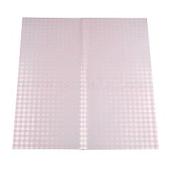 Papier d'emballage cadeau et fleur imperméable, carré avec motif tartan, rose brumeuse, 580x580mm, 20TIRAGES / sac