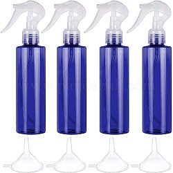 Botellas de spray de gatillo de plástico para mascotas, con cabezal de pulverización de polipropileno (pp), tolva de embudo de plástico y etiquetas adhesivas de pizarra, azul, 20.5x4.6 cm, capacidad: 200 ml