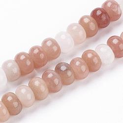 Natürliche rosa Aventurin Perlen Stränge, Rondell, 6.5x4 mm, Bohrung: 1 mm, ca. 91 Stk. / Strang, 15.3 Zoll ~ 15.5 Zoll (39~39.5 cm)