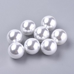 Harz-Nachahmung Perlen, kein Loch / ungekratzt, Runde, weiß, 24.5~25 mm, ca. 50 Stk. / Beutel