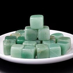 100 g de perles d'aventurine verte naturelle cube, pour diffuseur d'arômes, enroulement de fil, guérison par les cristaux wicca et reiki, décorations d'affichage, 15~20x15~20x15~20mm