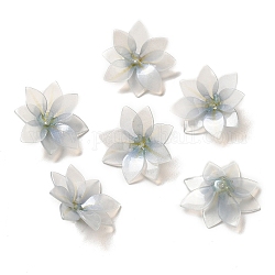 Chapeau de perle de fleur, pour le bricolage fabrication de bijoux, bleu acier clair, 24~25x7~8mm, Trou: 1~1.4mm