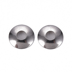 201 Stainless Steel Bead Caps, Apetalous, Stainless Steel Color, 11x2mm, Hole: 4mm