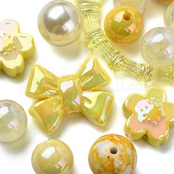 Acryl-Perlen, Mischformen, Gelb, 8~51x8~51x6~27.5 mm, Bohrung: 1.8~3.8 mm