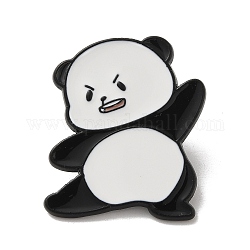 Spilla smaltata panda, spilla in lega per vestiti zaino, bianco, 29.5x27x2mm