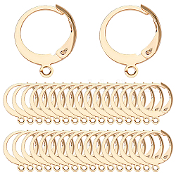 SUNNYCLUE 1 Box 80Pcs Leverback Earring Hooks Real 18K Gold Plated Stainless Steel Huggie Hoop Round Leverbacks Earwires Lever Back Hoops for Jewelry Making Earrings Backs Findings Replacement Adult