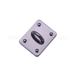 Soporte para teléfono celular rectangular de aleación de zinc, soporte de anillo de agarre para los dedos, gunmetal, 2.7x2.1 cm