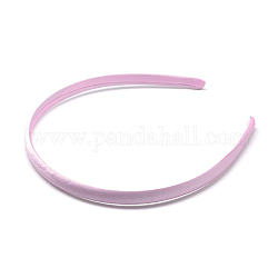 Risultati di una semplice fascia per capelli in plastica, senza denti, coperto con un panno, perla rosa, 120mm, 9.5mm