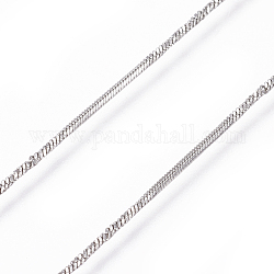 304 acero inoxidable cadenas de serpiente, soldada, color acero inoxidable, 0.9~1mm