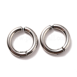 304 Edelstahl-Clip-on Ohrringe, hypoallergene Ohrringe, Ring, Edelstahl Farbe, 18x3 mm