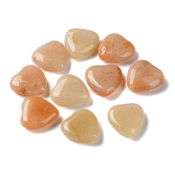 Natural Red Aventurine Heart Palm Stones, Crystal Pocket Stone for Reiki Balancing Meditation Home Decoration, 20.5x20x7mm