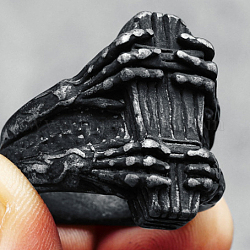 316 skelettierter Fingerring aus Edelstahl, Ring im gotischen Stil für Männer und Frauen, Antik Silber Farbe, uns Größe 9 (18.9mm)