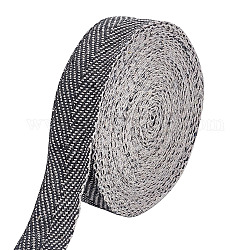 Benecreat cinta de costura de alfombra de algodón en espiga negra de 13.12 yarda, Rollo de cinta de cincha natural suave de 1.38 pulgada de ancho para costura artesanal, bolsa de tela con asa, bolso de mano