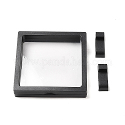 Supporti in plastica, con membrana trasparente, Supporto per display a cornice mobile 3d, scatola di visualizzazione delle monete, nero, 11x11.5x2cm
