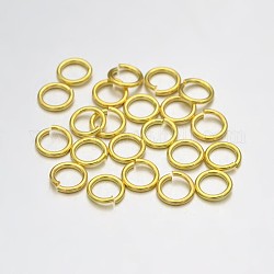 Ottone anelli di salto aperto, oro, 23 gauge, 3x0.6mm, diametro interno: 1.2mm, circa 22727pcs/500g