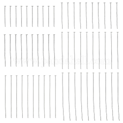 Benecreat 60 шт. 6 вида латунных штифтов с плоской головкой, платина, 21 датчик, 20~45x0.7 мм, Руководитель: 2 mm, 10шт / стиль