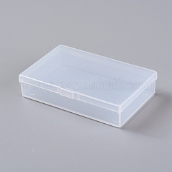 Cajas de plástico, recipientes de almacenamiento de grano, Rectángulo, Claro, 10x6.5x2.2 cm, diámetro interior: 9.5x5.8 cm