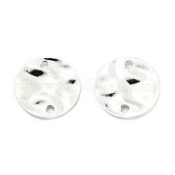 Соединители латунные звенья, долговечный, плоско-круглые, твист, 925 серебро покрытием, 12x1 мм, отверстие : 1.4 мм