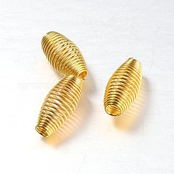 Perline primavera ferro riso, perline bobina, oro, 12x6mm, Foro: 2 mm