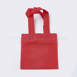 環境に優しい再利用可能なエコバッグ  不織布ショッピングバッグ  暗赤色  28x15.5cm