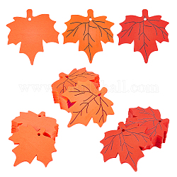 AHANDMAKER 18Pcs Fall Thanksgiving Maple Leaf Wood Maple Leaf Hanging Decors Small Tree Hanging Ornament Wood Maple Leaf Cutouts Decoration Fall Harvest Decors for Thanksgiving Halloween DIY Craft