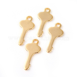 201 Edelstahl Anhänger / charms, Schlüssel, golden, 24x11x1.4 mm, Bohrung: 2 mm