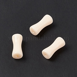 Perles acryliques opaques, baton de bambou, blanc antique, 12.5x5.2mm, Trou: 1.2mm