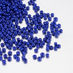 Выпечка краска стеклянные бусины, королевский синий, 12/0, 1.5~2 мм, отверстие : 0.5~1 мм, около 30000 шт / упаковка