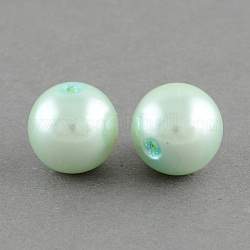 ABS Plastic Imitation Pearl Round Beads, Light Cyan, 6mm, Hole: 2mm, about 5000pcs/500g