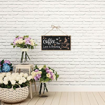 Panneau Décoratif Bois "Aimer C'est Brasser" - Décoration Café Ou Maison 30x15 Cm