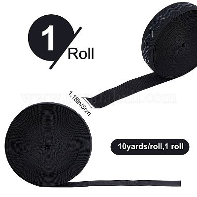 Wholesale GORGECRAFT 10Ydsx 1.2 Inch Black Non-Slip Silicone Elastic  Gripper Band Wave Tape Webbing Stretchy Strap Spool Wavy Band Roll Ribbon  Flat Waistband for Clothing Garment Shorts Project 