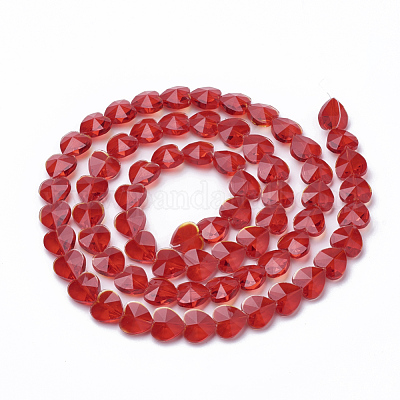 Perle di vetro trasparente&nbsp;GLAA-Q066-14mm-A06-1
