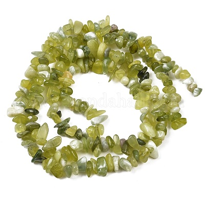 Natürliche Jade Chip Perlen Stränge&nbsp;G-B160-B02-1