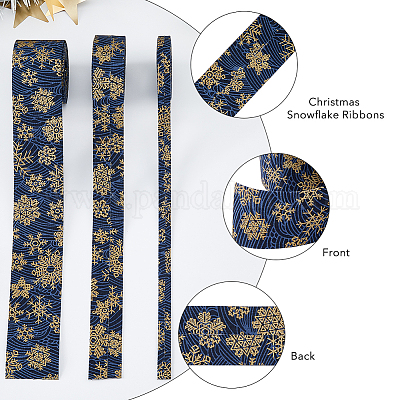 Wholesale 22M Flat Merry Christmas Printed Polyester Satin Ribbons