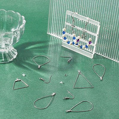 DIY Earring Making Kits Including Stainless Steel Earring with Plastic Ear  Nuts Open Jump Rings 
