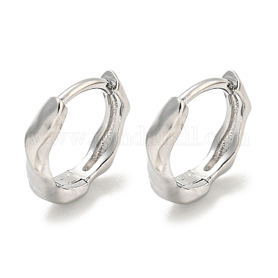 Pendientes de aro de latón&nbsp;EJEW-L211-010B-P-1