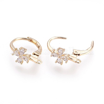 Accessoires dormeuses d'oreilles en laiton&nbsp;KK-O104-02G-NF-1