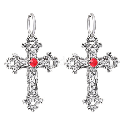 Creolen mit Kreuz aus Legierung&nbsp;WH-WG98969-01-1