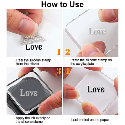 Small Letter Transparent Clear Silicone Stamps For DIY