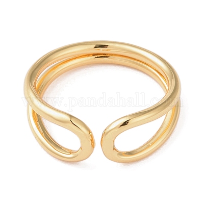 Polsino aperto in ottone&nbsp;RJEW-R143-01C-G-1