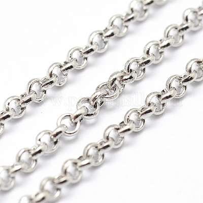 Rolo Chain Necklace in Platinum, 5mm