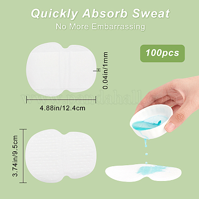 Underarm Sweat Pads,Aoeoun Armpit Sweat Pads for Women and Men [100  Packs],Premium Sweat Shield Fight Hyperhidrosis,Disposable Underarm Pads  for