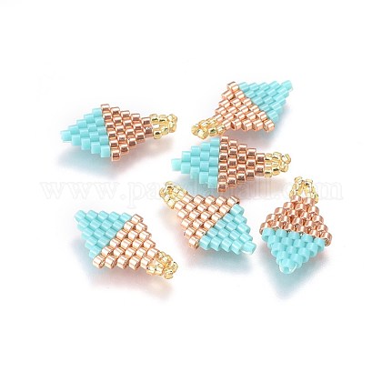 MIYUKI & TOHO Handmade Japanese Seed Beads Pendants SEED-A027-OA03-1