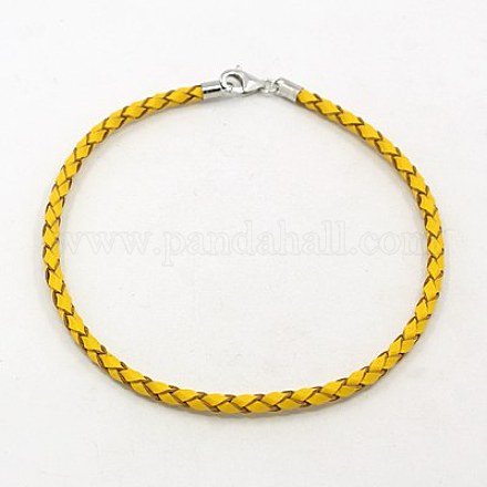 Braided Leather Bracelet Makings BJEW-E193-3mm-14-1